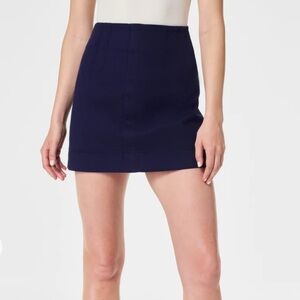 Spanx Stretch Twill Mini Skirt In Lapis Blue Women’s Size XS